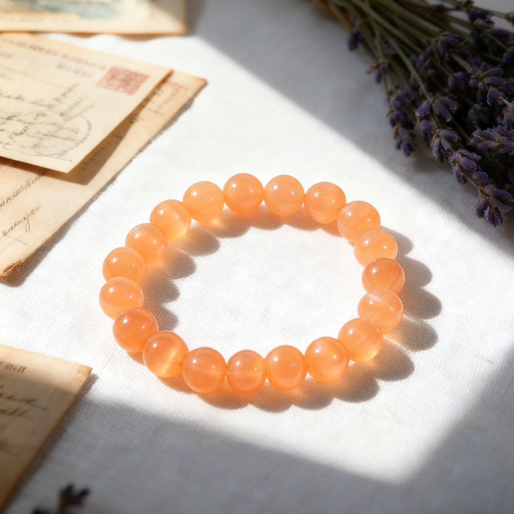 Stress and Anxiety Relief Yoga Bracelet – Women's Natural Beaded Crystal Mantra Bracelet (Inspirational Birthday Gift)