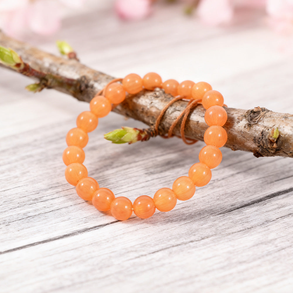 Stress and Anxiety Relief Yoga Bracelet – Women's Natural Beaded Crystal Mantra Bracelet (Inspirational Birthday Gift)
