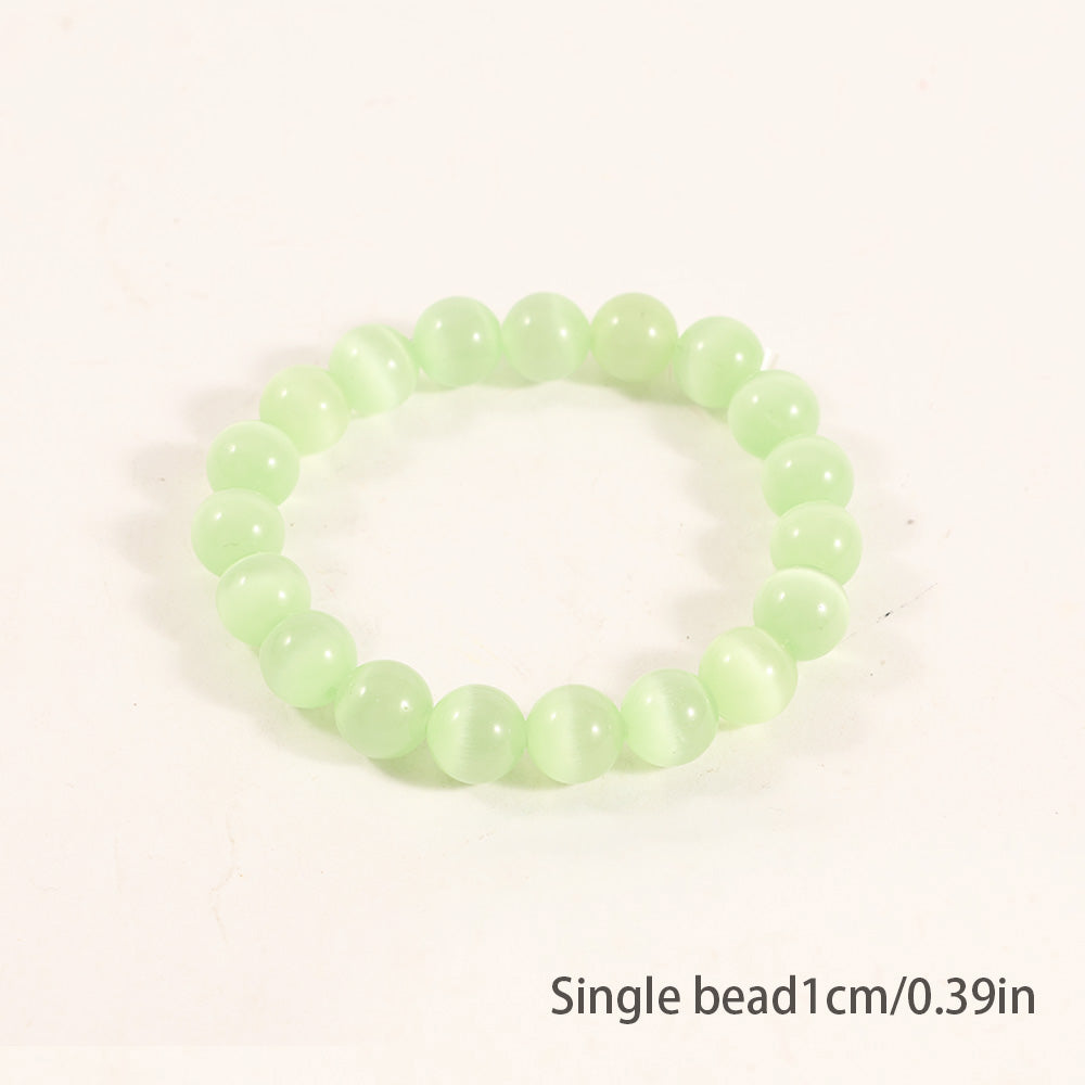 Natural Stretch Gemstone Bracelet – Beaded Healing Stone Bracelet (Unisex Gift for Men and Women)