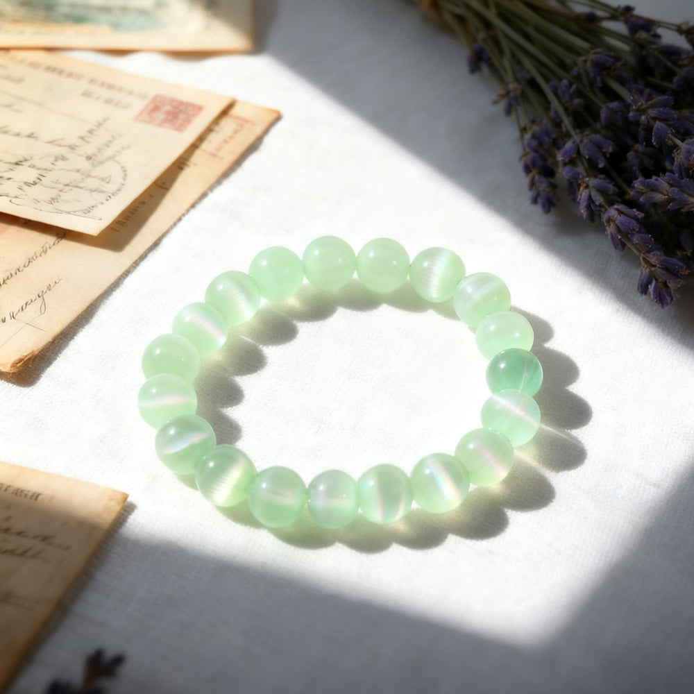 Natural Stretch Gemstone Bracelet – Beaded Healing Stone Bracelet (Unisex Gift for Men and Women)