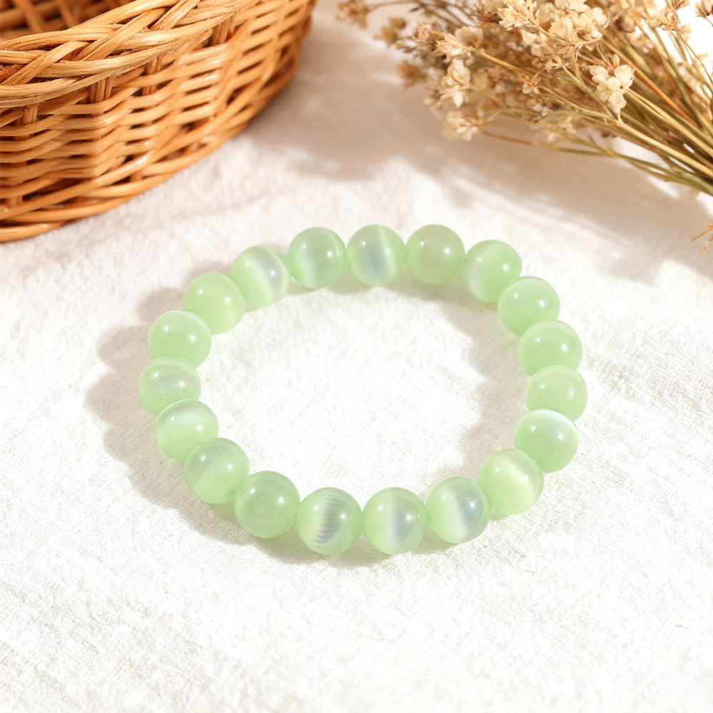 Natural Stretch Gemstone Bracelet – Beaded Healing Stone Bracelet (Unisex Gift for Men and Women)
